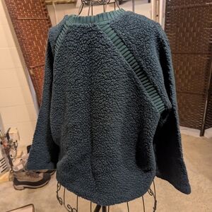 Levi's Deep Teal Sherpa Pullover with Ribbed Collar